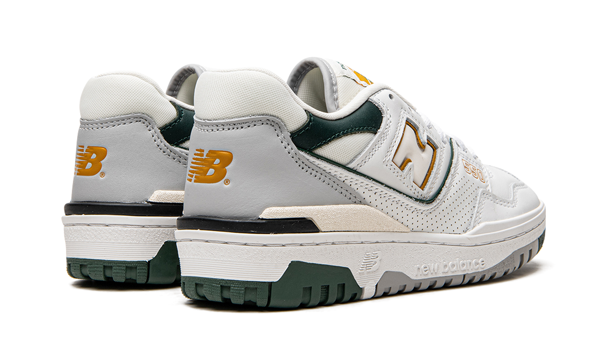 new balance 550 white nightwatch green+BB550PWC+diagnol right behind view