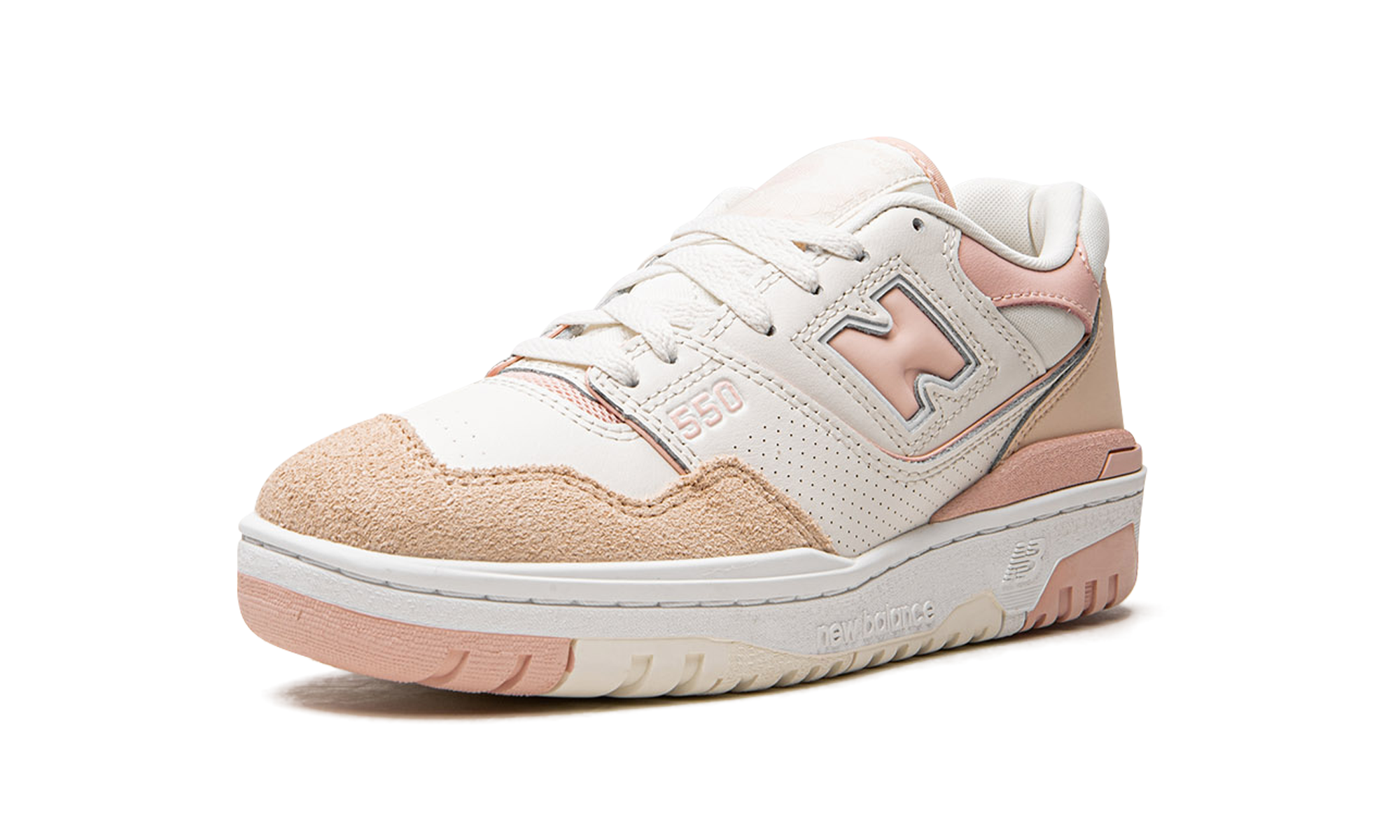 new balance 550 white pink women s+BBW550WP+left diagnol single view