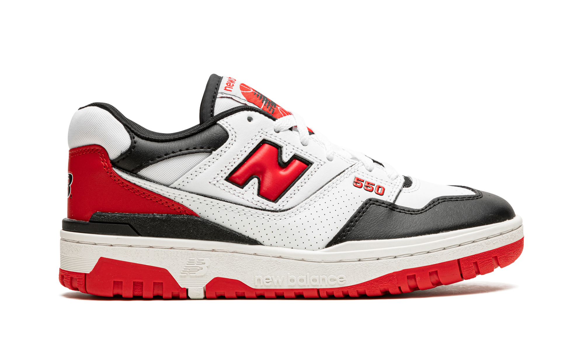 new balance 550 white red black+BB550HR1+right view