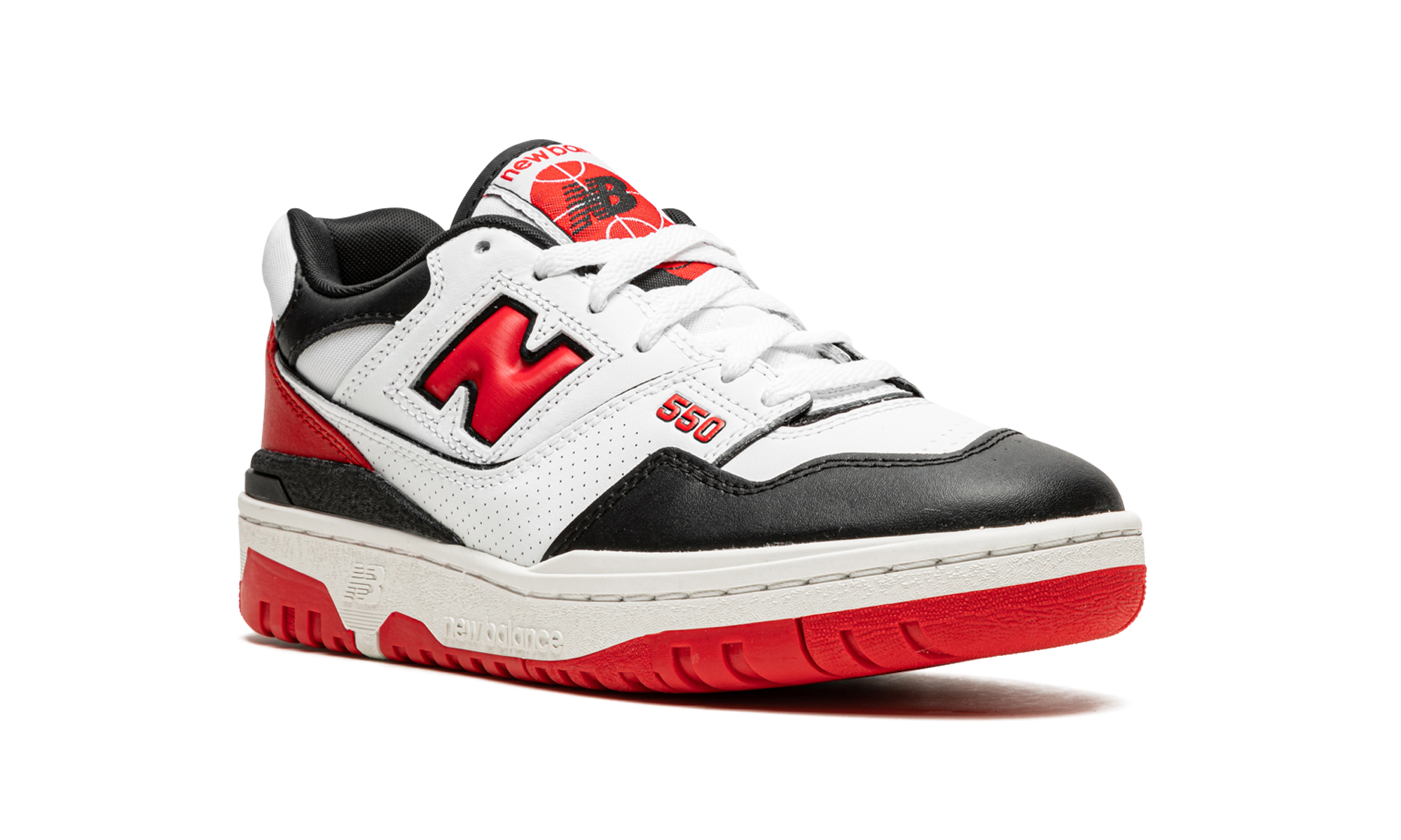 new balance 550 white red black+BB550HR1+diagnol right view