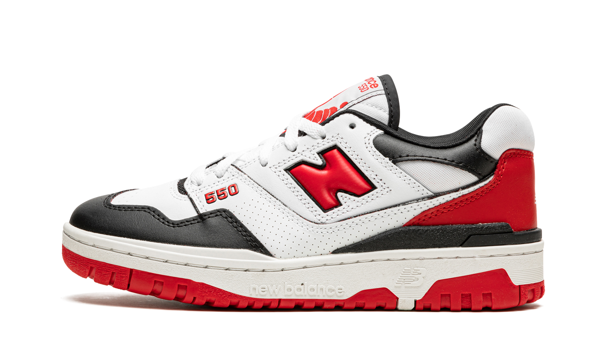 new balance 550 white red black+BB550HR1+diagnol right view 1