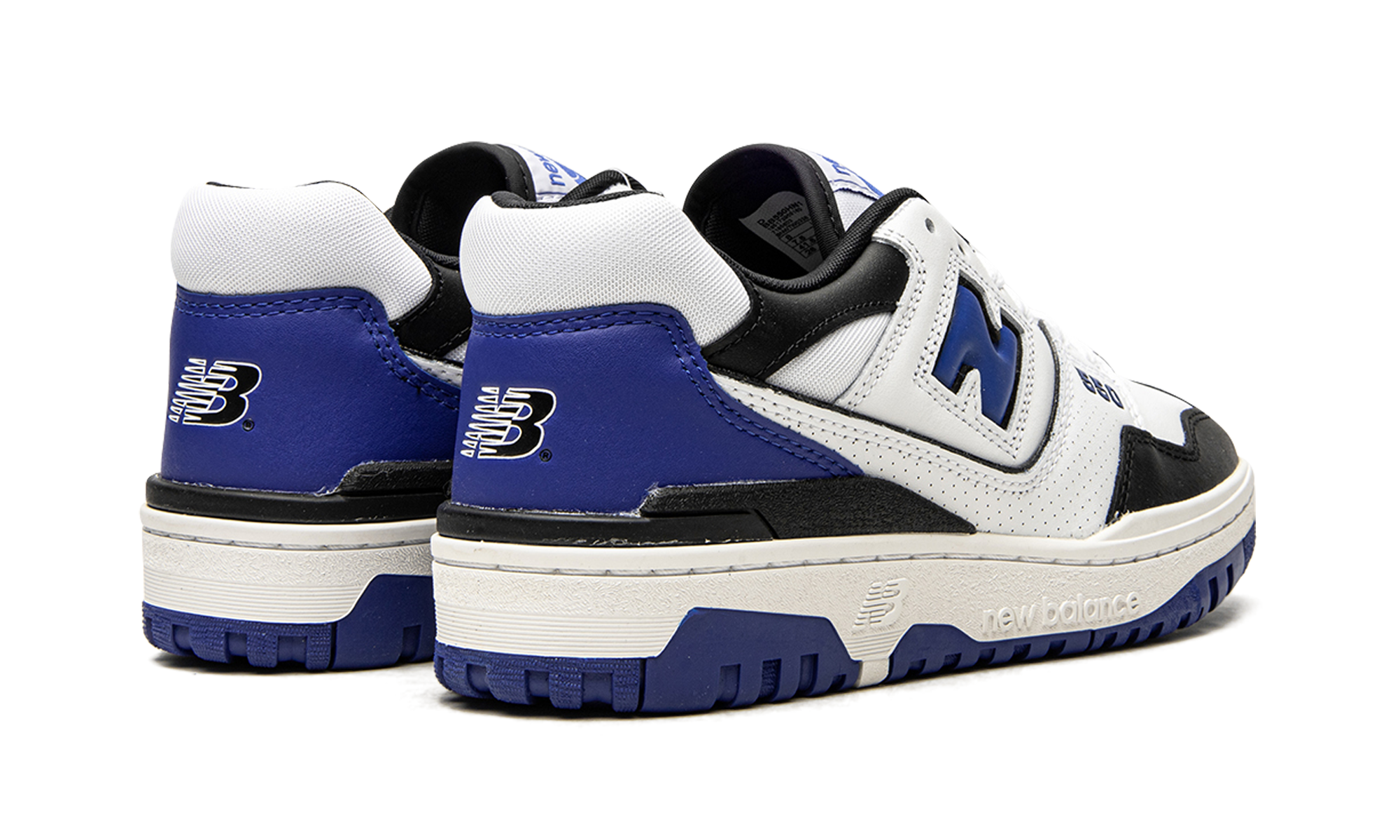 new balance 550 white royal black+BB550HN1+diagnol right behind view