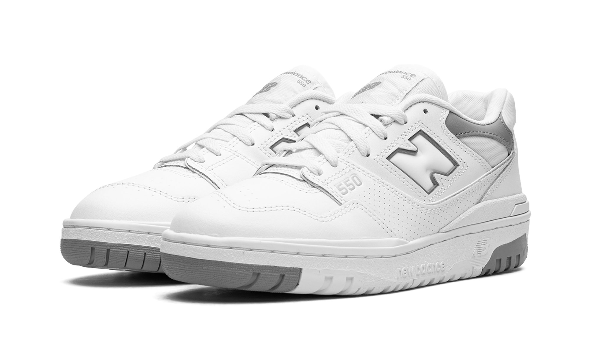 new balance 550 white shadow grey+BB550SWA+diagnol left view