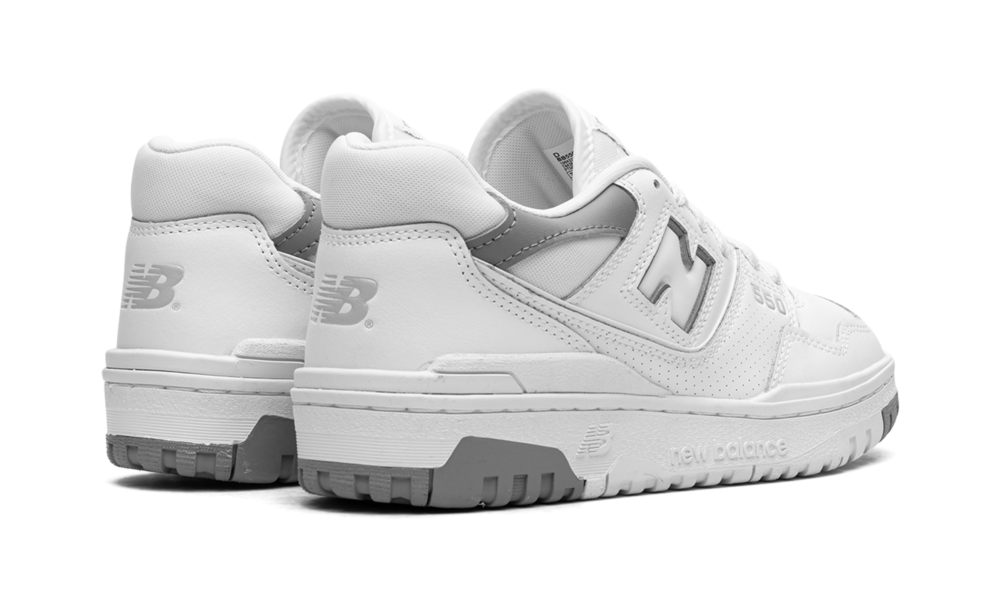 new balance 550 white shadow grey+BB550SWA+diagnol right behind view