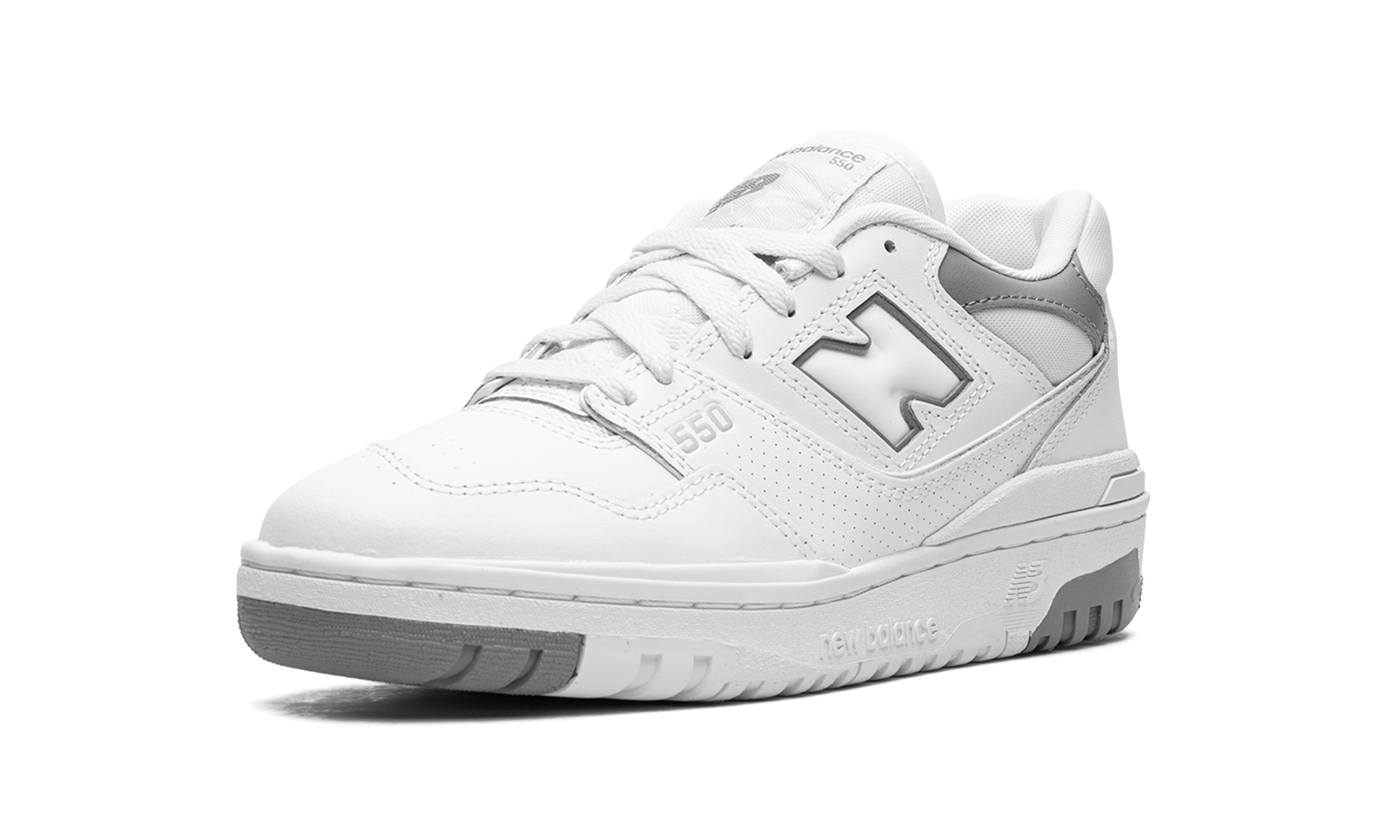 new balance 550 white shadow grey+BB550SWA+left diagnol single view