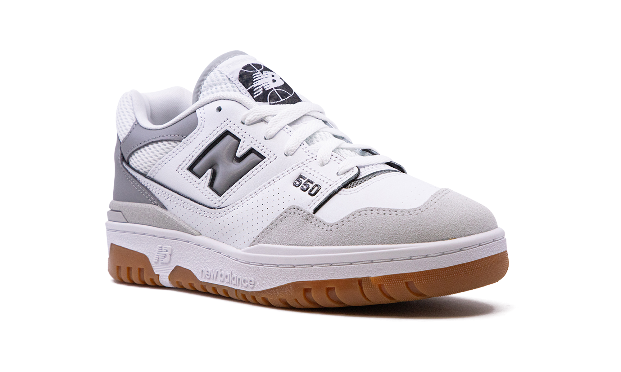 new balance 550 white slate grey+BB550ESC+diagnol right view