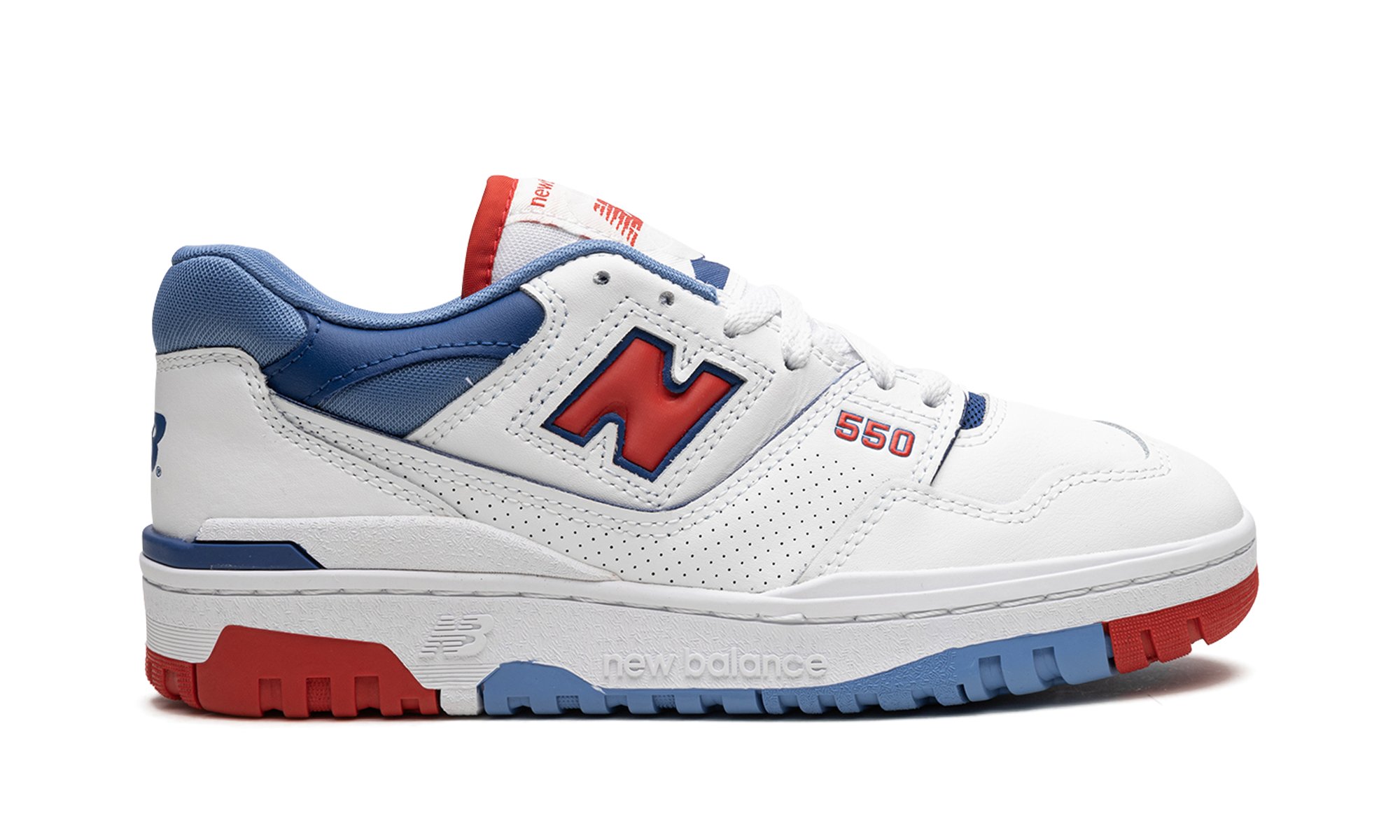 new balance 550 white true red atlantic blue+BB550NCH+right view