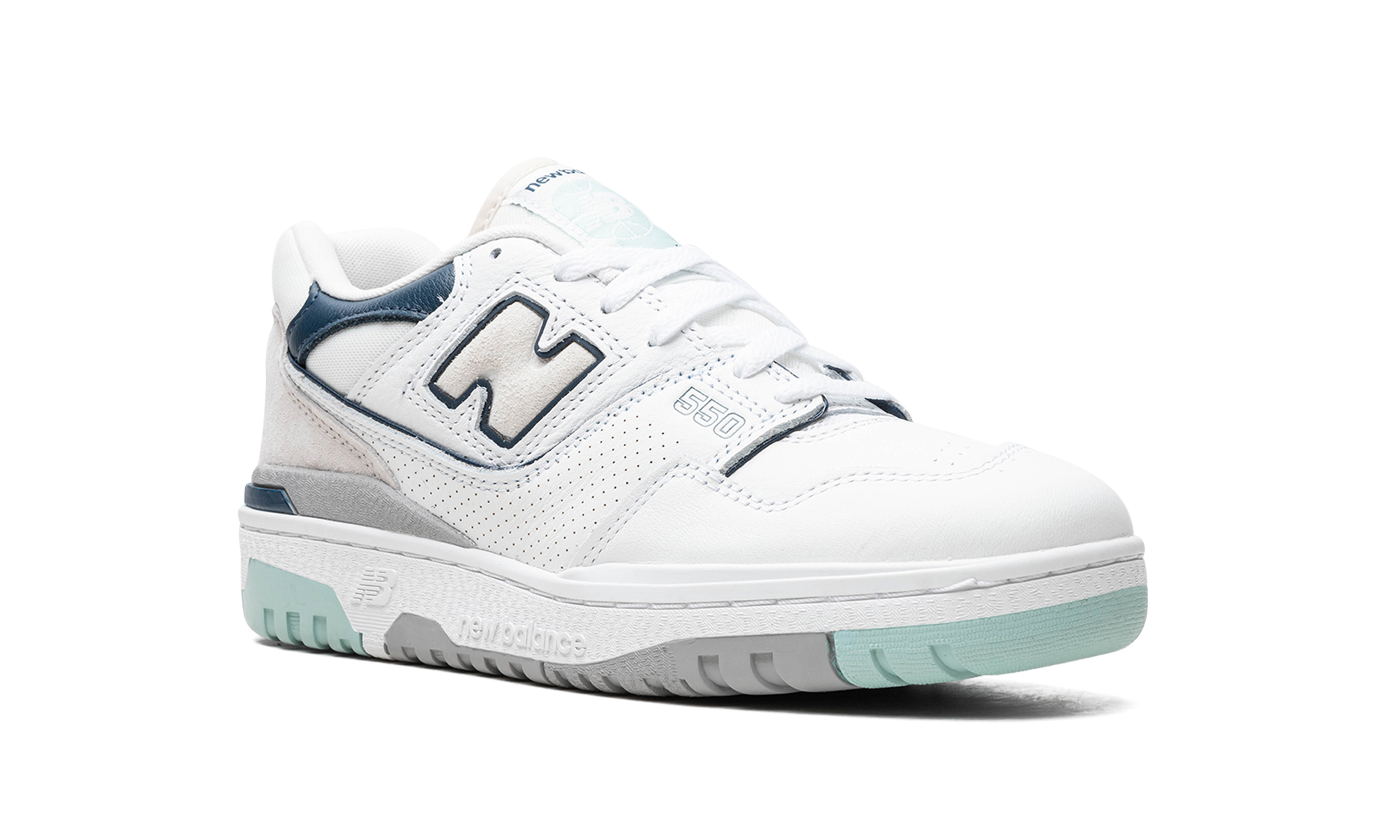 new balance 550 white winter fog navy+BB550WCA+diagnol right view