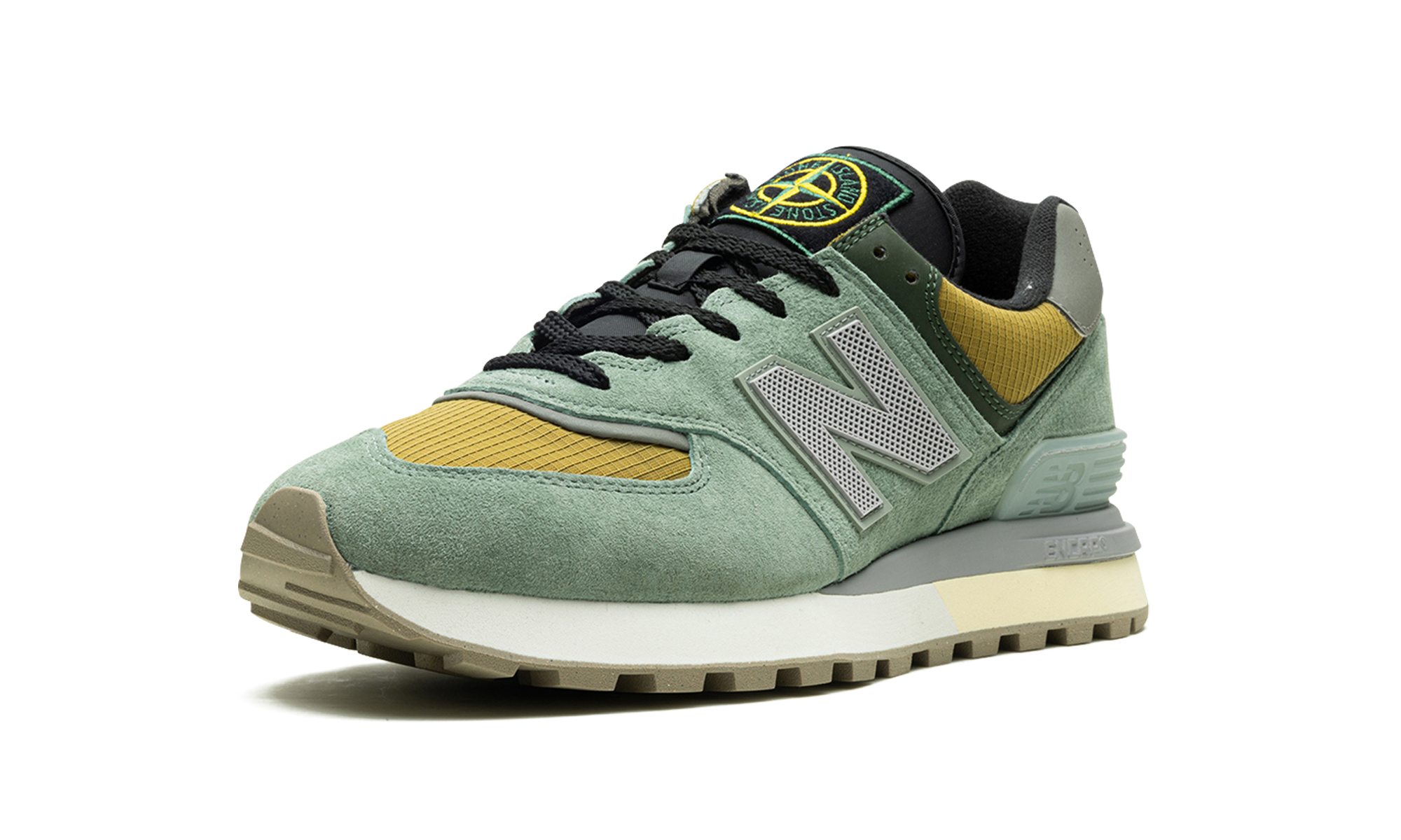 new balance 574 legacy stone island light green+U574LGTN+left diagnol single view