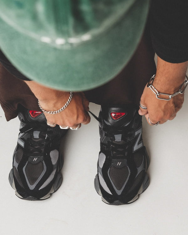 New Balance 9060 Black Castlerock Grey, Lifestyle View 1, SKU U9060BLK