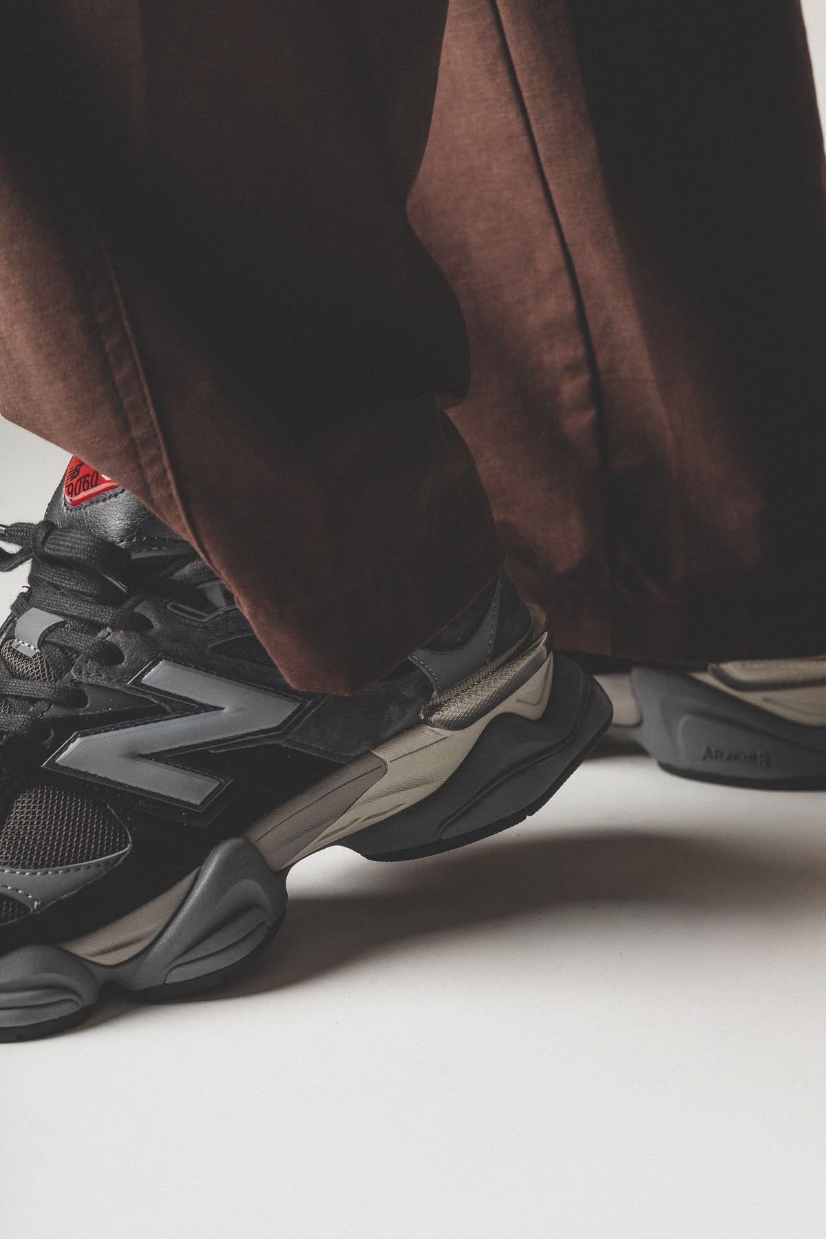 New Balance 9060 Black Castlerock Grey, Lifestyle View 3, SKU U9060BLK