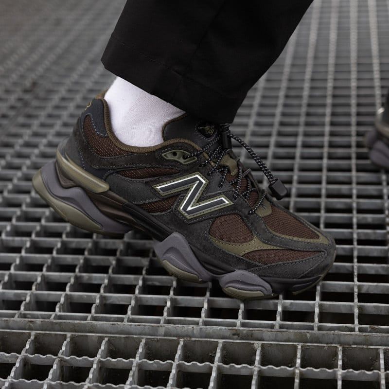 New Balance 9060 Blacktop Dark Moss, Lifestyle View 1, SKU U9060PH