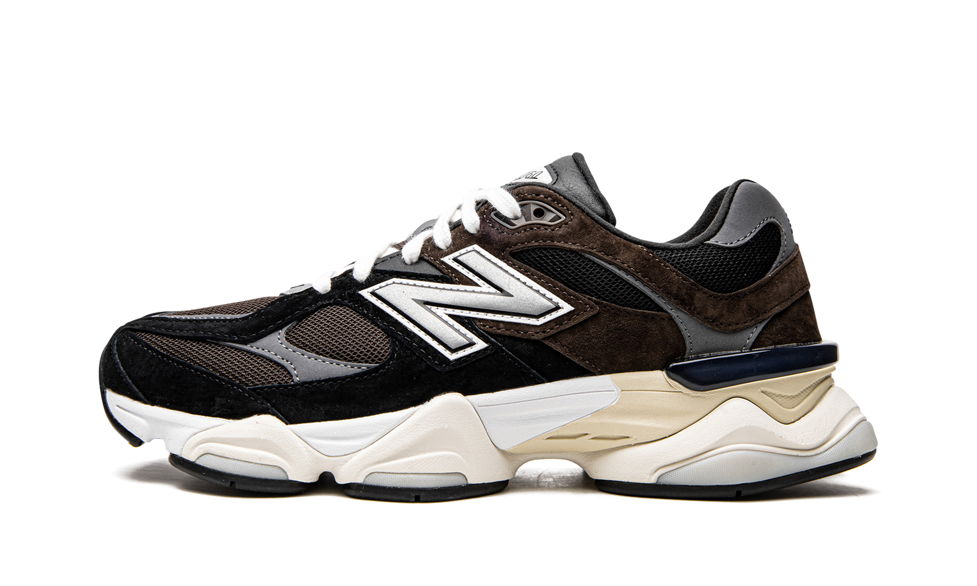 new balance 9060 brown black+U9060BRN+diagnol right view 1