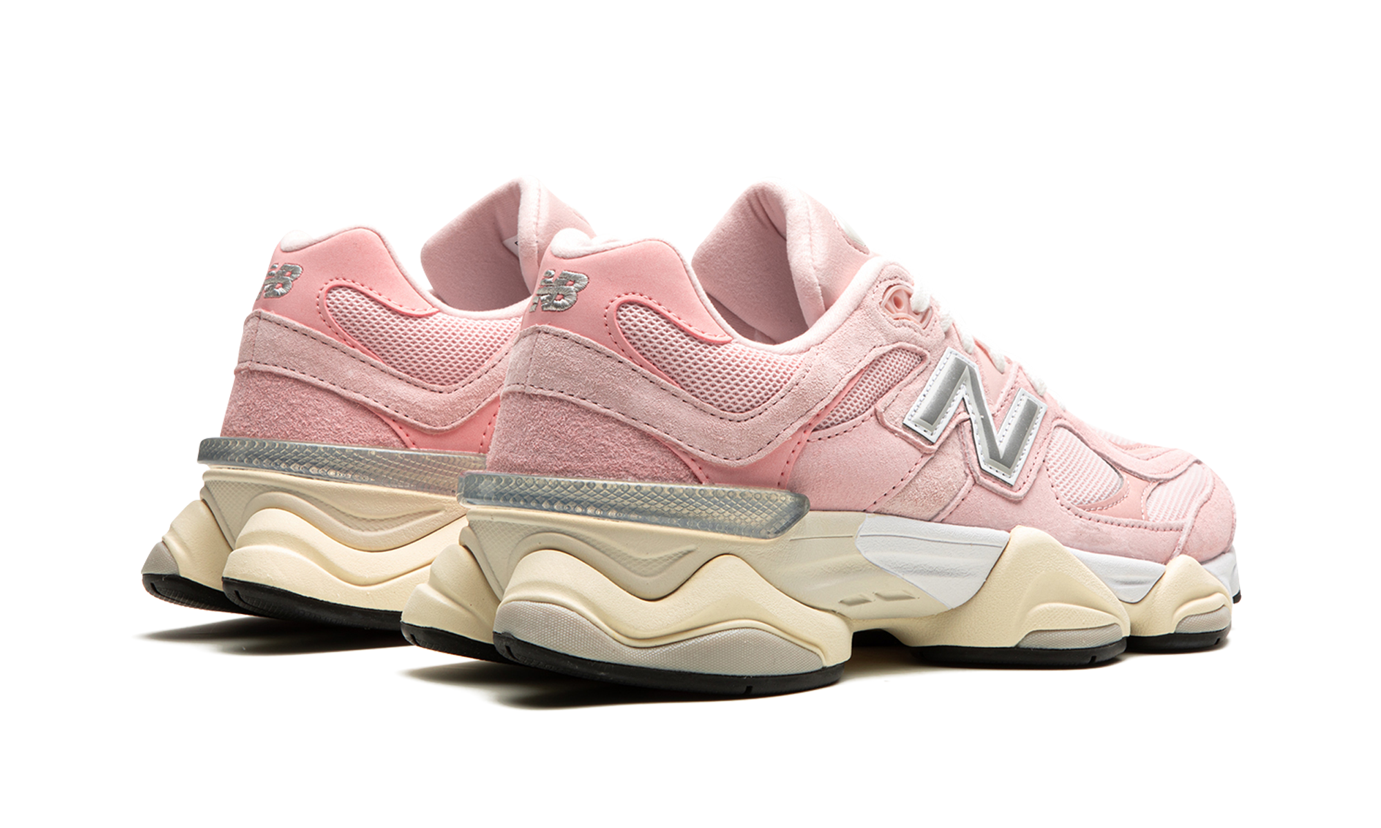new balance 9060 crystal pink+U9060CSP+diagnol right behind view