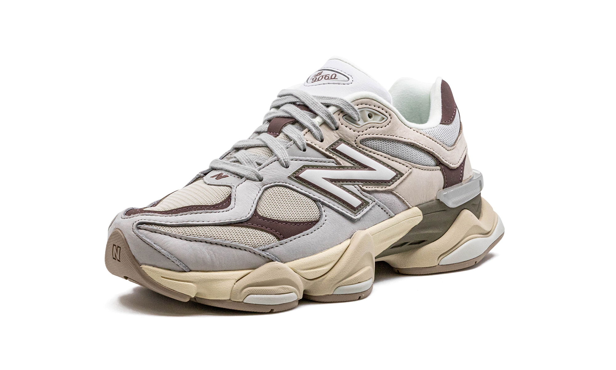 new balance 9060 grey matter timberwolf+U9060FNA+left diagnol single view