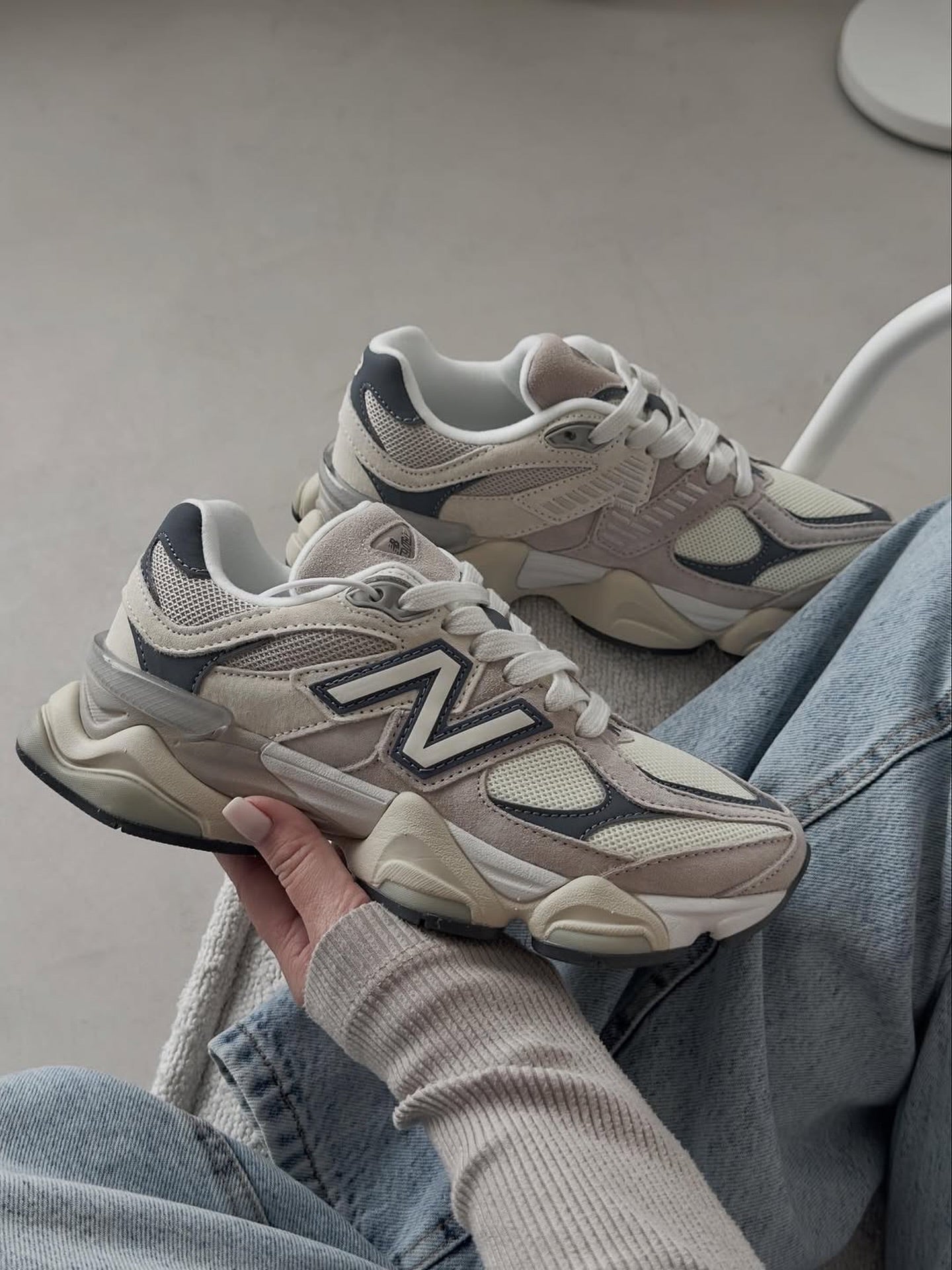 New Balance 9060 Moonrock Linen, Lifestyle View 4, SKU U9060EEB