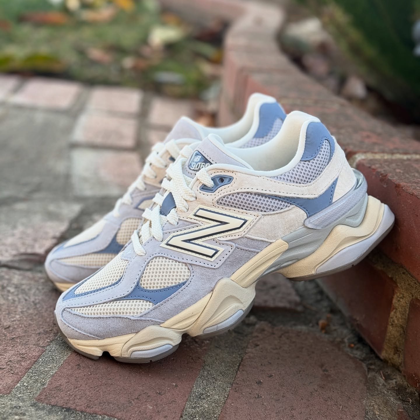 New Balance 9060 Pearl Grey Linen, Lifestyle View 3, SKU U9060EEL