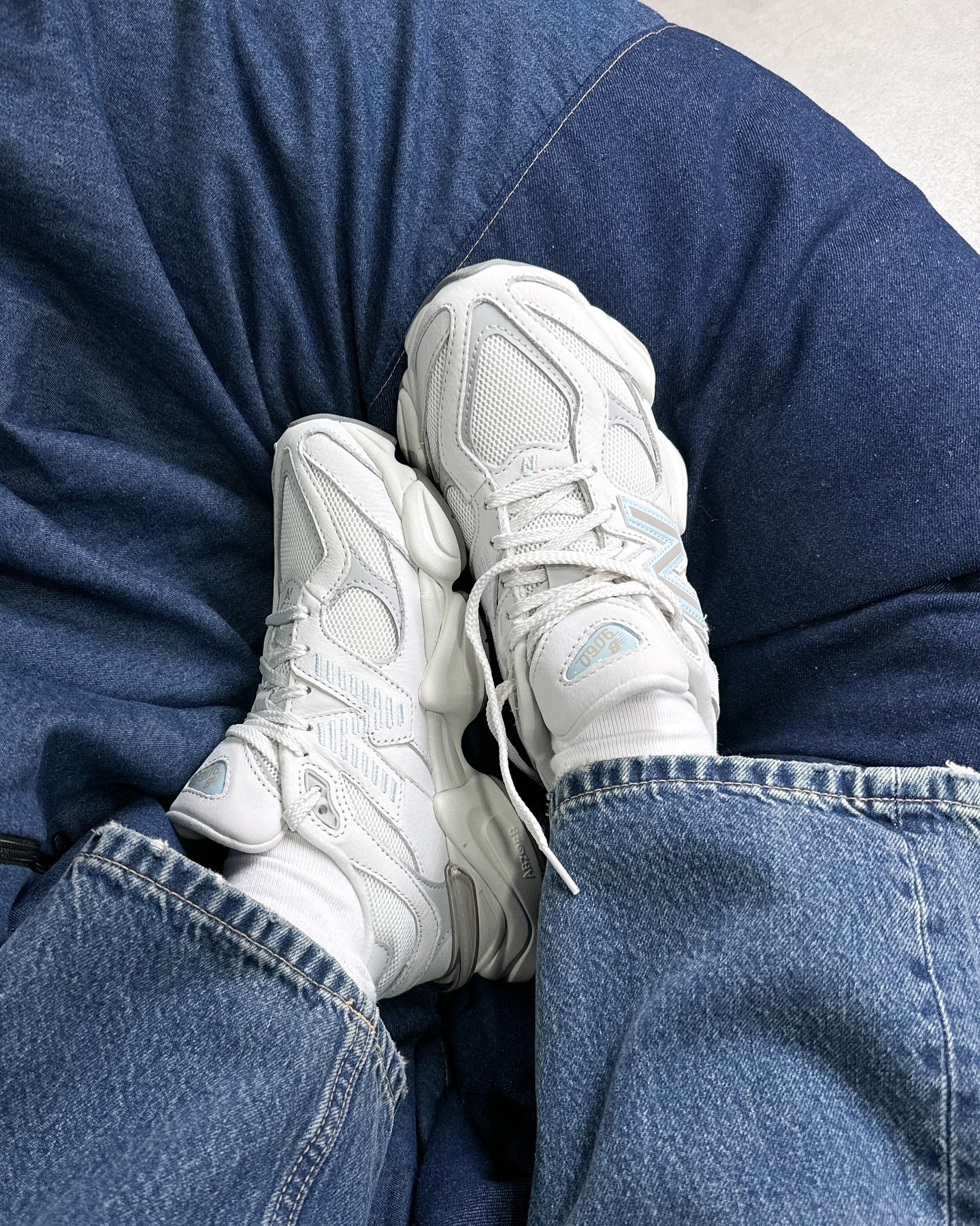 New Balance 9060 Reflection Raincloud Quarry Blue, Lifestyle View 3, SKU U9060ZGA