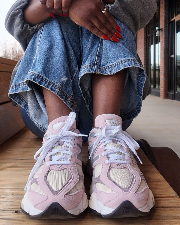 New Balance 9060 Rose Sugar Angora, Lifestyle View 1, SKU U9060LBC