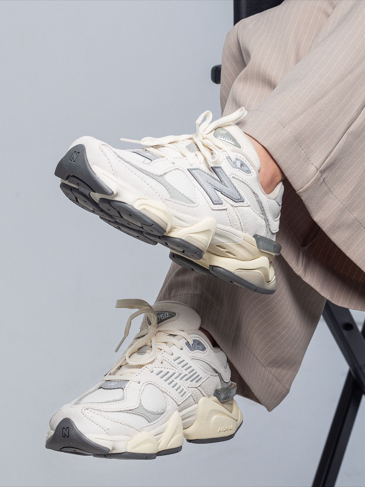 New Balance 9060 Sea Salt White, Lifestyle View 3, SKU U9060ECA