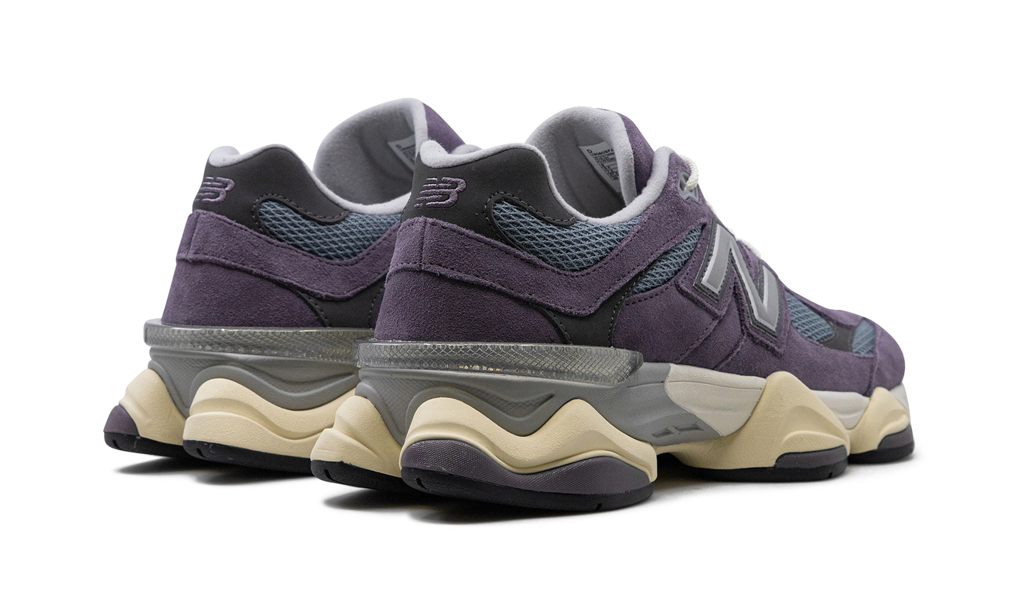 new balance 9060 shadow purple+U9060SFA+diagnol right behind view