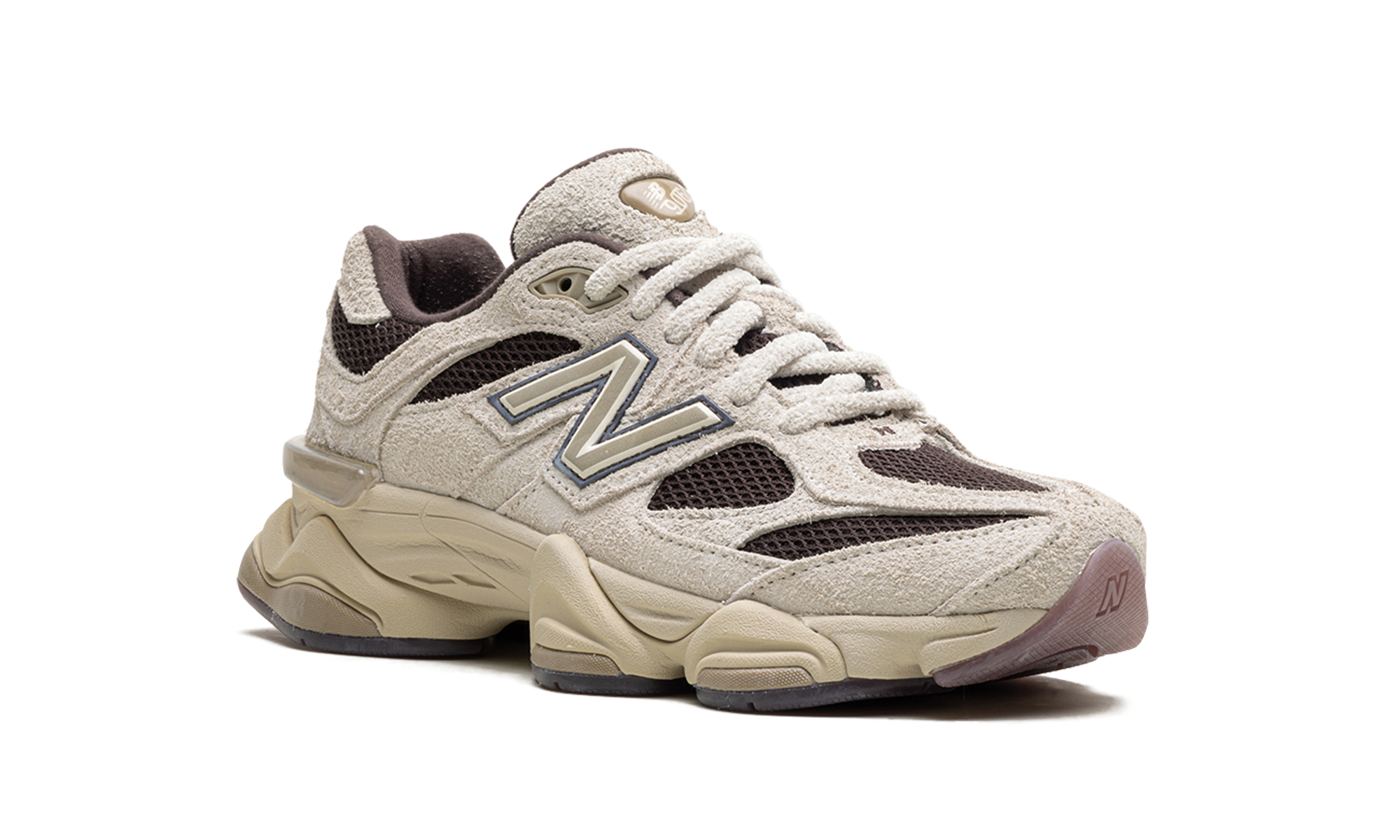 new balance 9060 sydney mclaughlin levrone linen black coffee+U9060SYD+diagnol right view