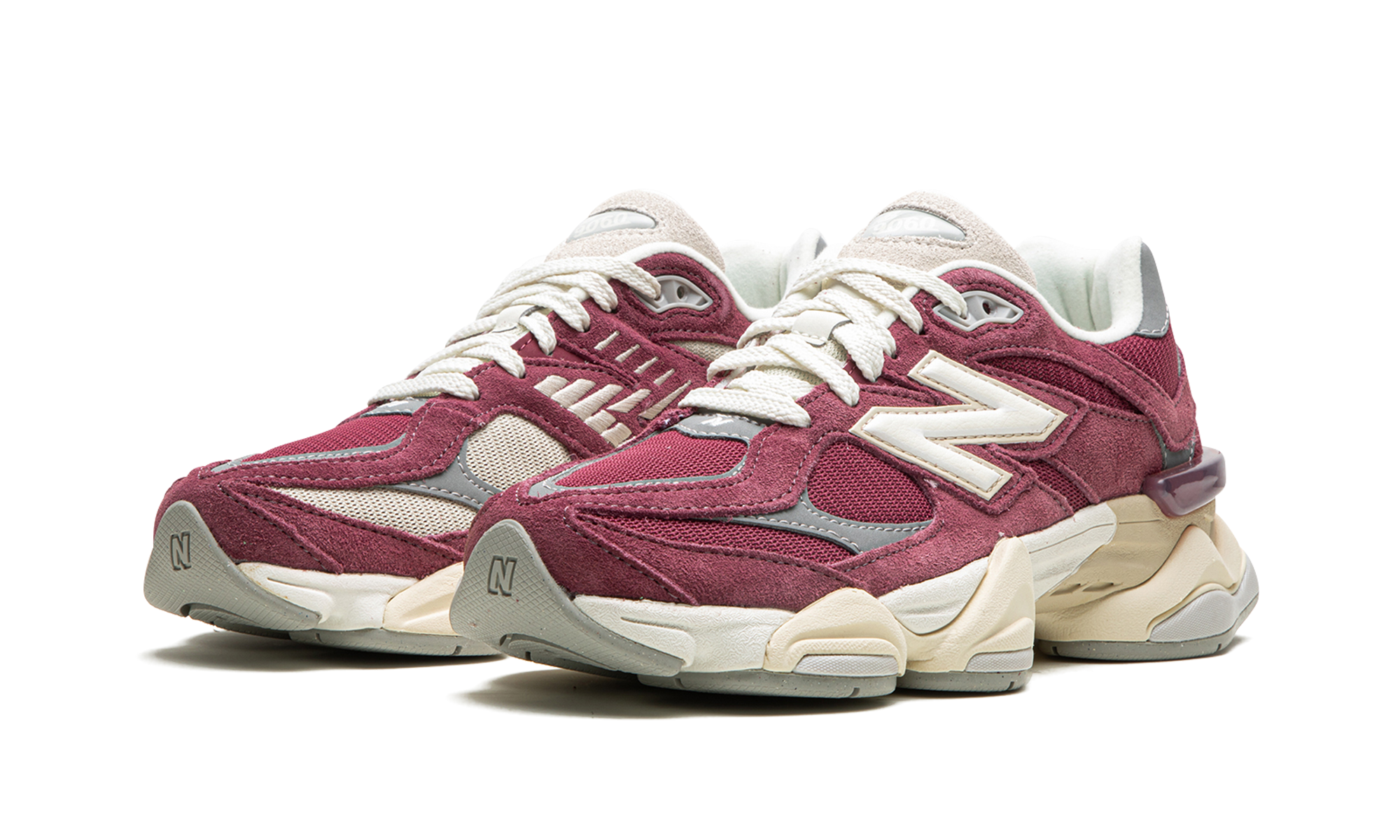 new balance 9060 washed burgundy+U9060VNA+diagnol left view
