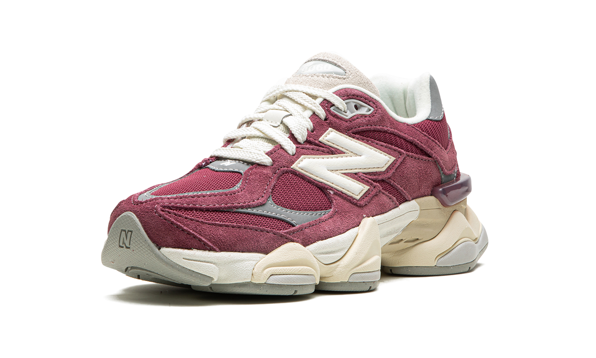new balance 9060 washed burgundy+U9060VNA+left diagnol single view
