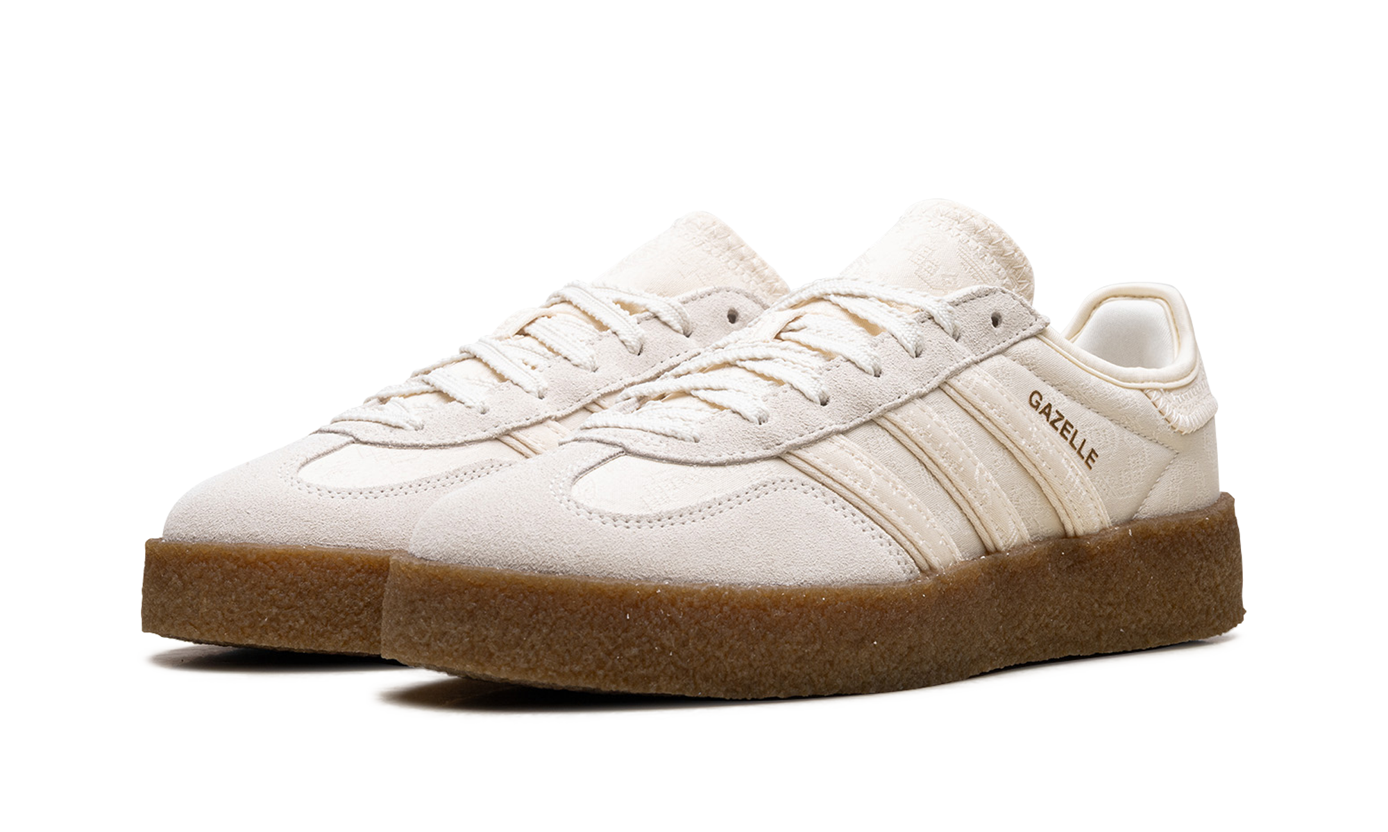 adidas gazelle crepe clot by edison chen crew white+JR5410+diagnol left view
