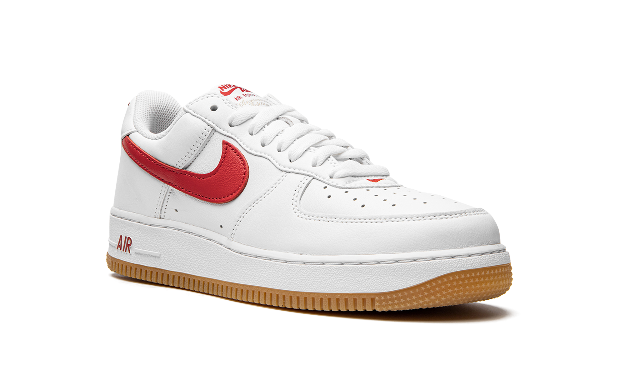 nike air force 1 07 low color of the month university red gum+DJ3911-102+diagnol right view