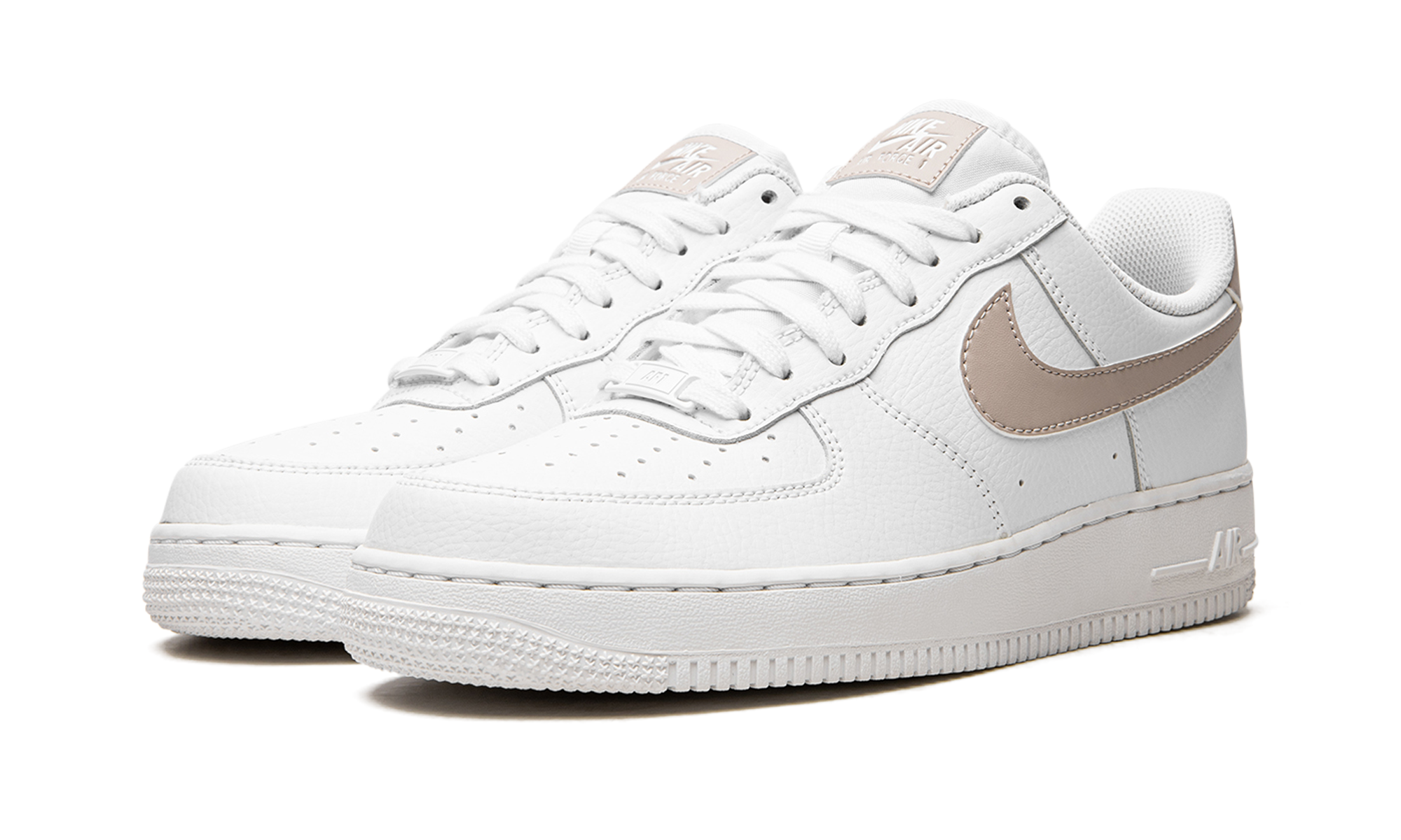nike air force 1 07 low white fossil stone women s+315115-169+diagnol left view