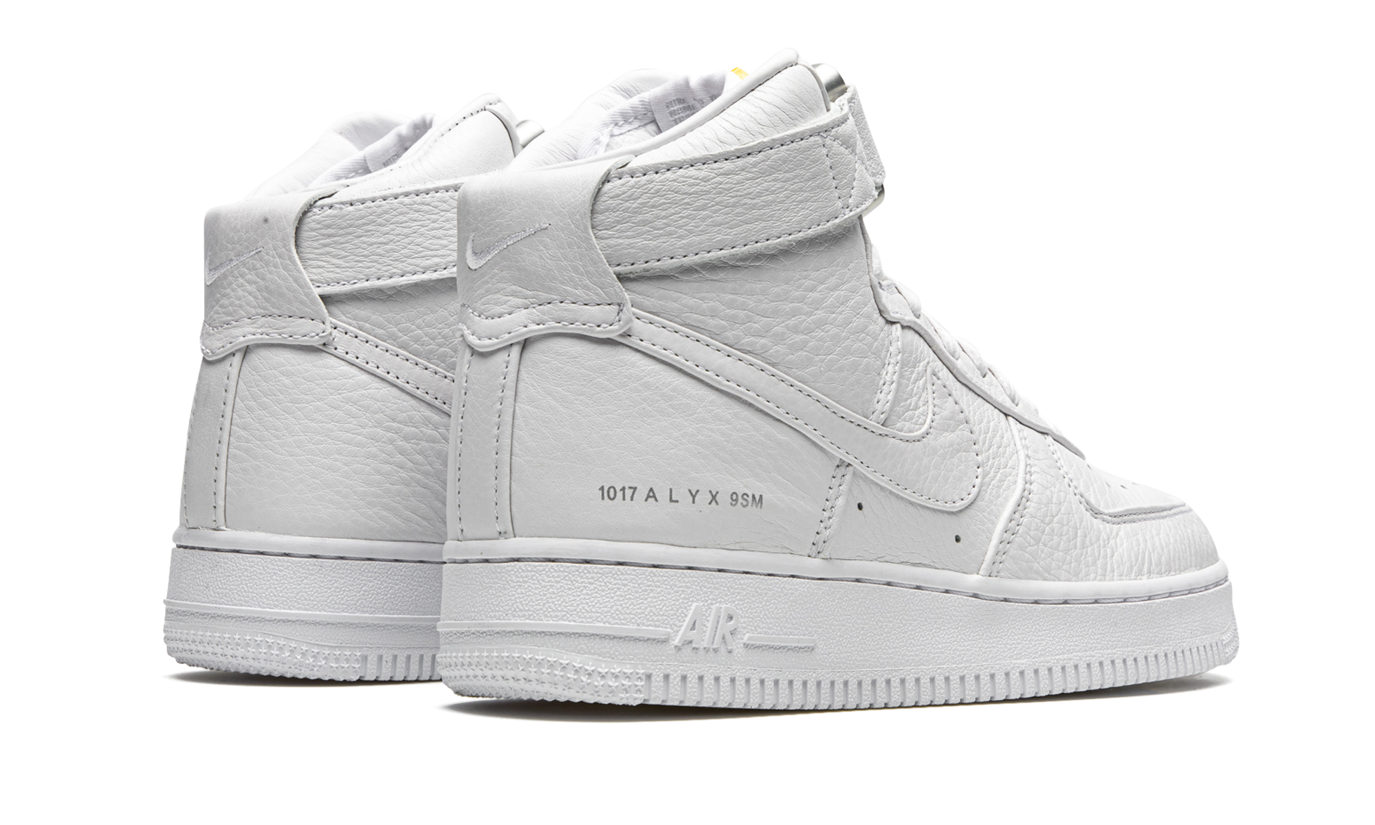 nike air force 1 high 1017 alyx 9sm white+CQ4018-100+diagnol right behind view