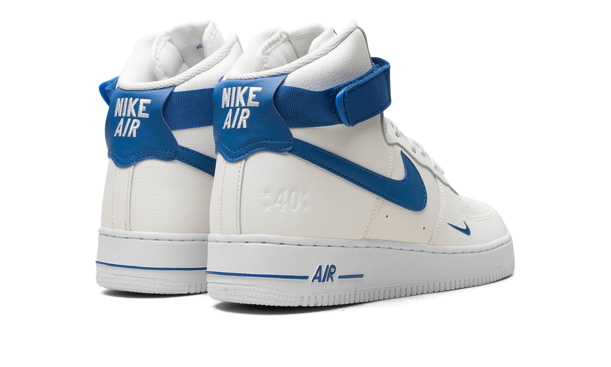 nike air force 1 high 40th anniversary sail women s+DQ7584-100+diagnol right behind view