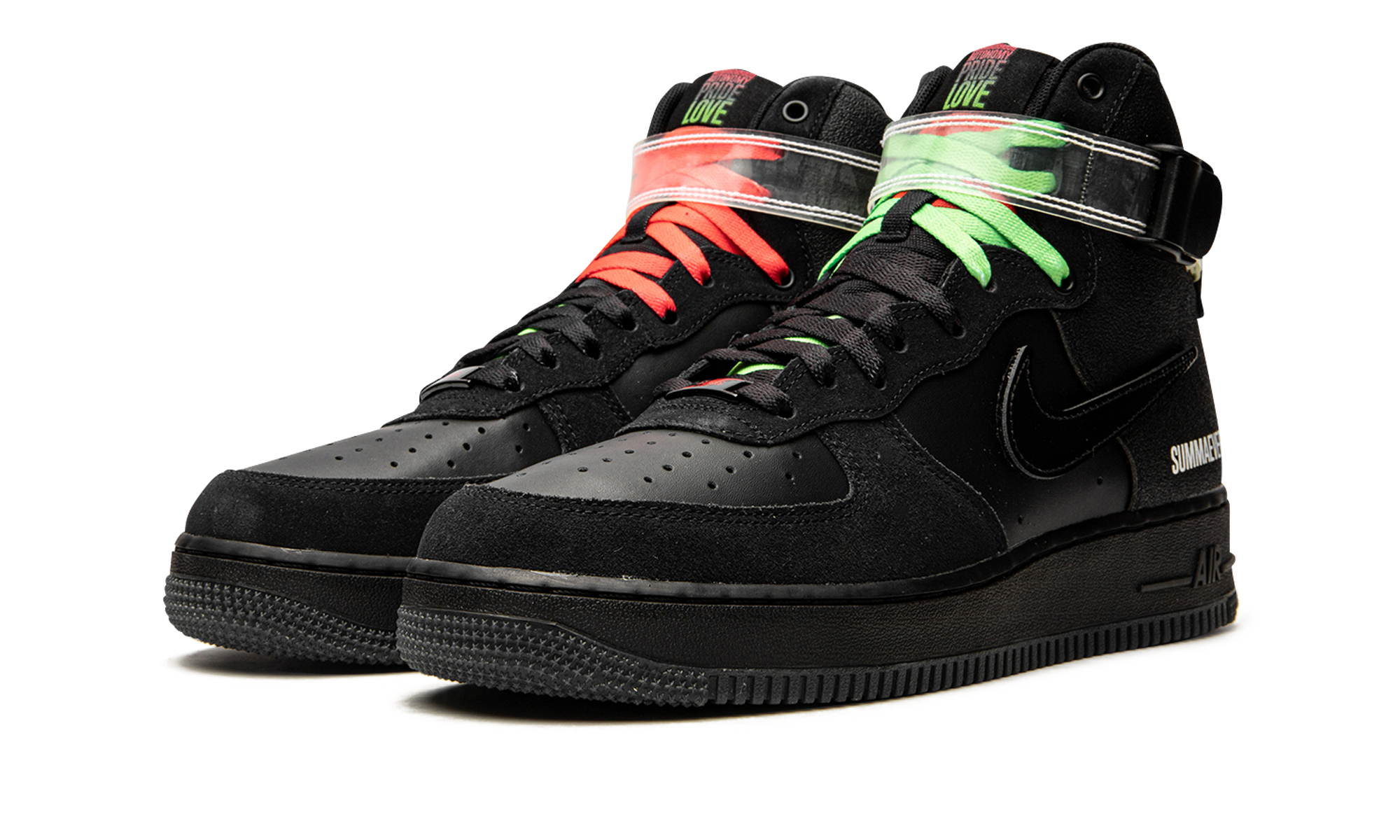 nike air force 1 high all for 1 lauren halsey summaeverythang+CU3052-001+diagnol left view
