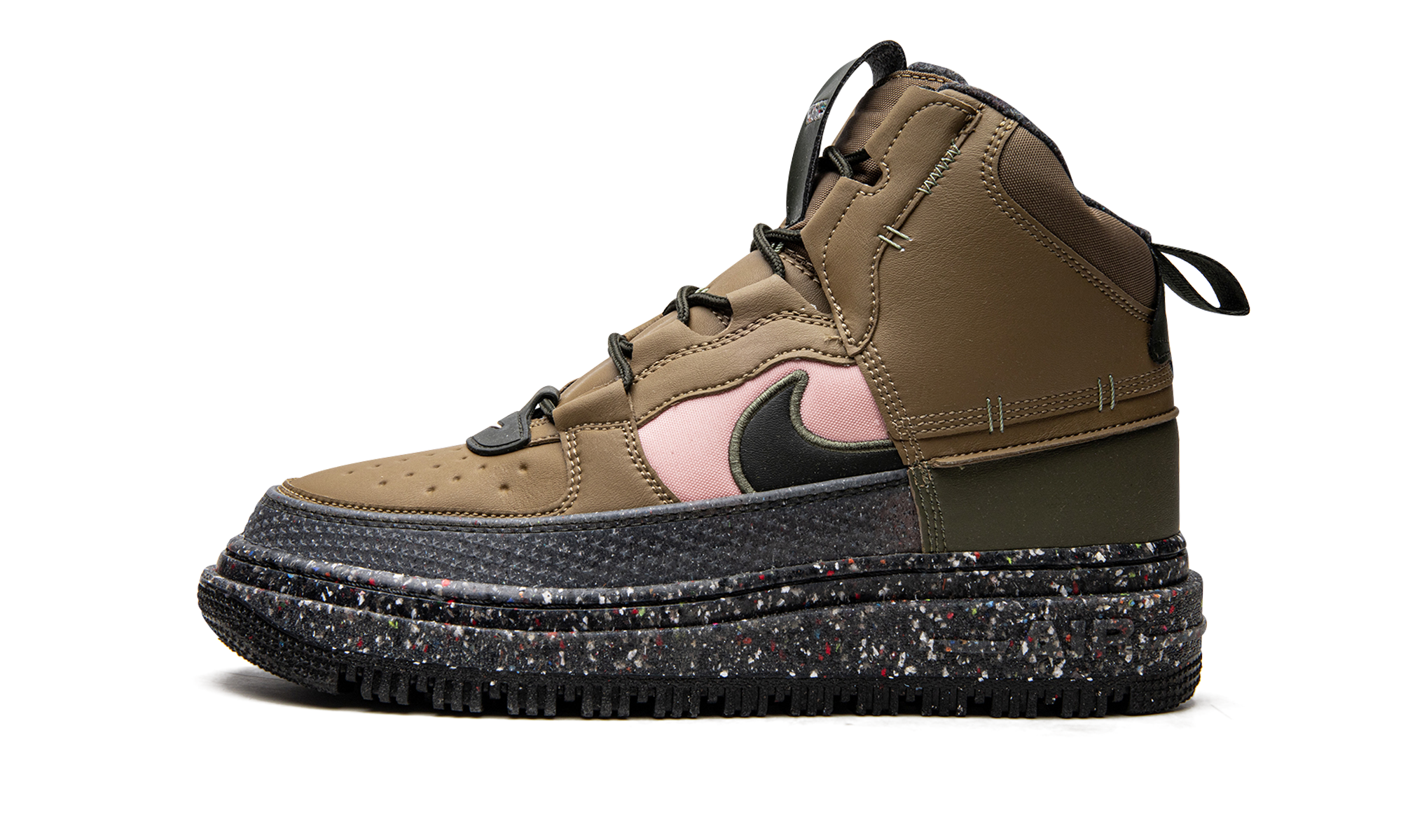 nike air force 1 high boot nn brown kelp+DD0747-300+diagnol right view 1