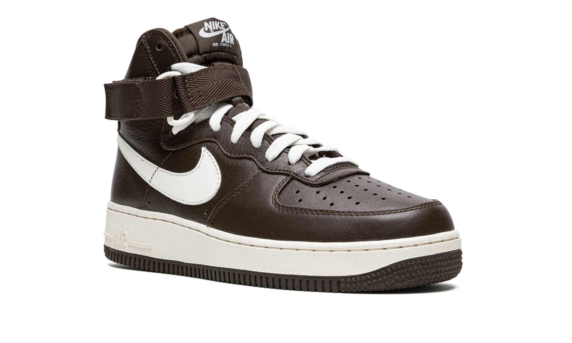 nike air force 1 high chocolate+743546-200+diagnol right view 1