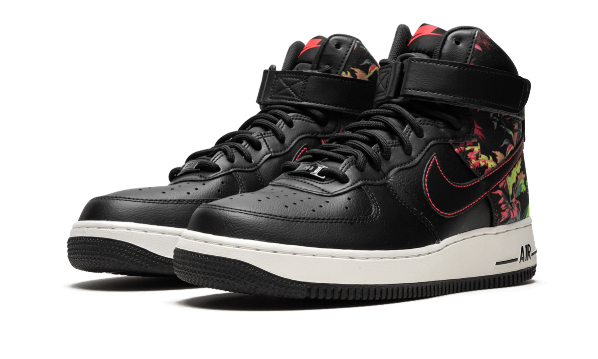 nike air force 1 high floral+CI2304-001+diagnol left view
