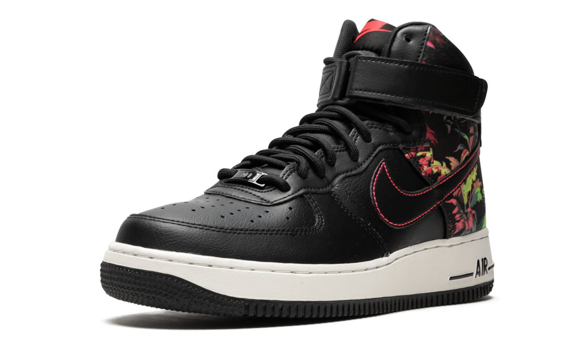nike air force 1 high floral+CI2304-001+left diagnol single view