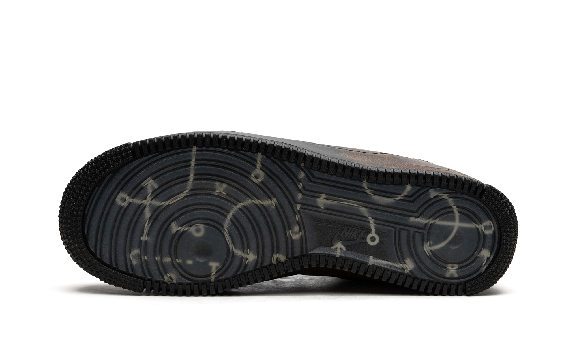 nike air force 1 high pigalle black gold+677129-090+right view
