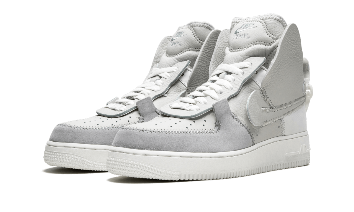 nike air force 1 high psny grey+AO9292-001+diagnol left view
