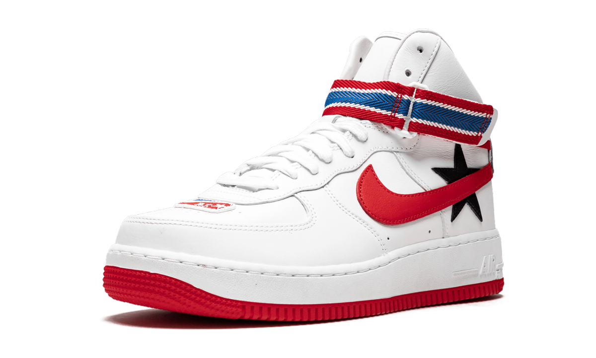 nike air force 1 high riccardo tisci victorious minotaurs white+AQ3366-100+left diagnol single view