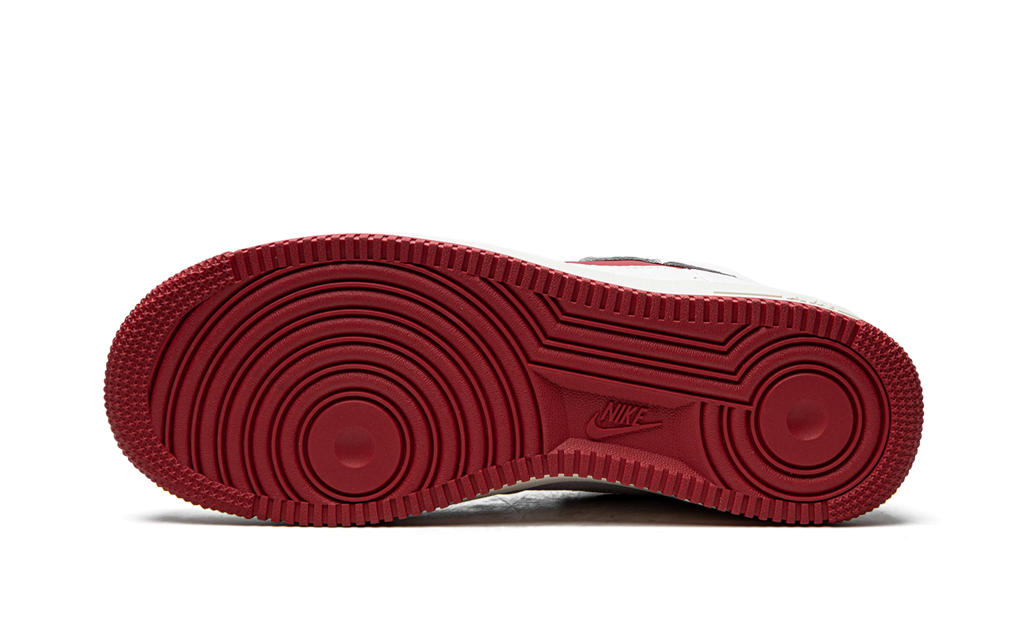 nike air force 1 high sculpt summit white gym red women s+DC3590-100+bottom view