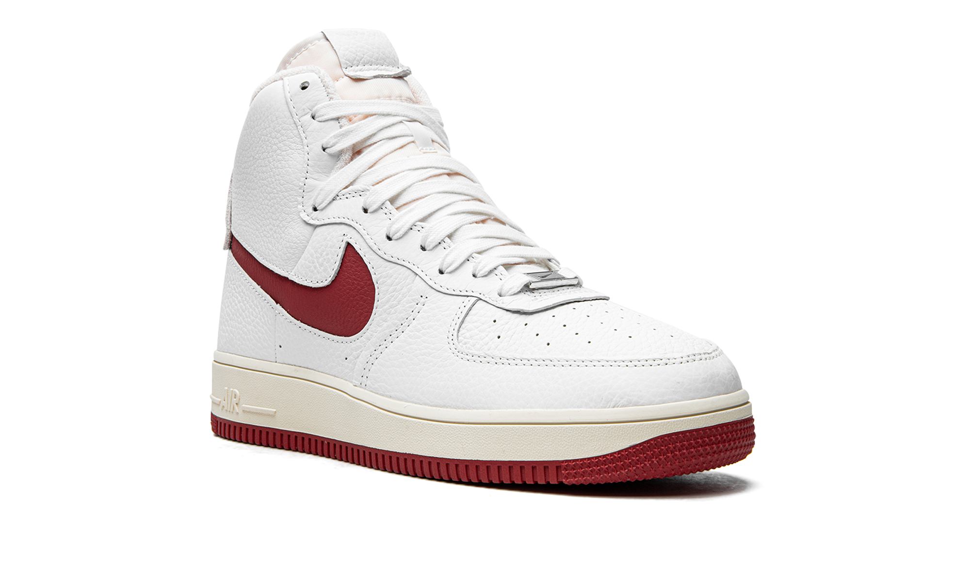 nike air force 1 high sculpt summit white gym red women s+DC3590-100+diagnol right view