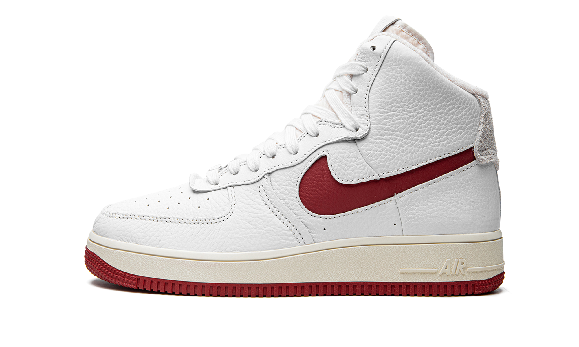 nike air force 1 high sculpt summit white gym red women s+DC3590-100+diagnol right view 1