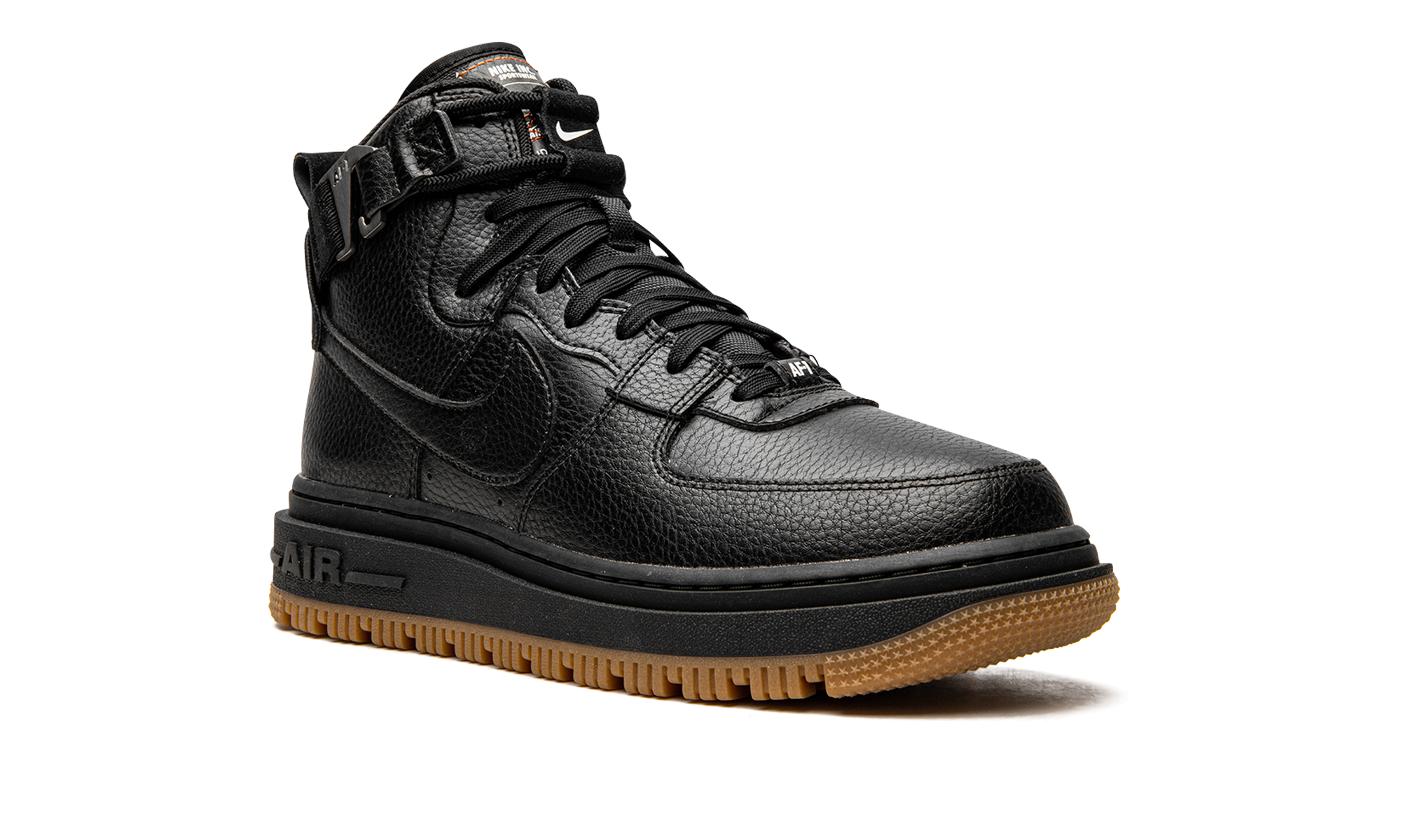 nike air force 1 high utility 2 0 black gum orange women s+DC3584-001+diagnol right view