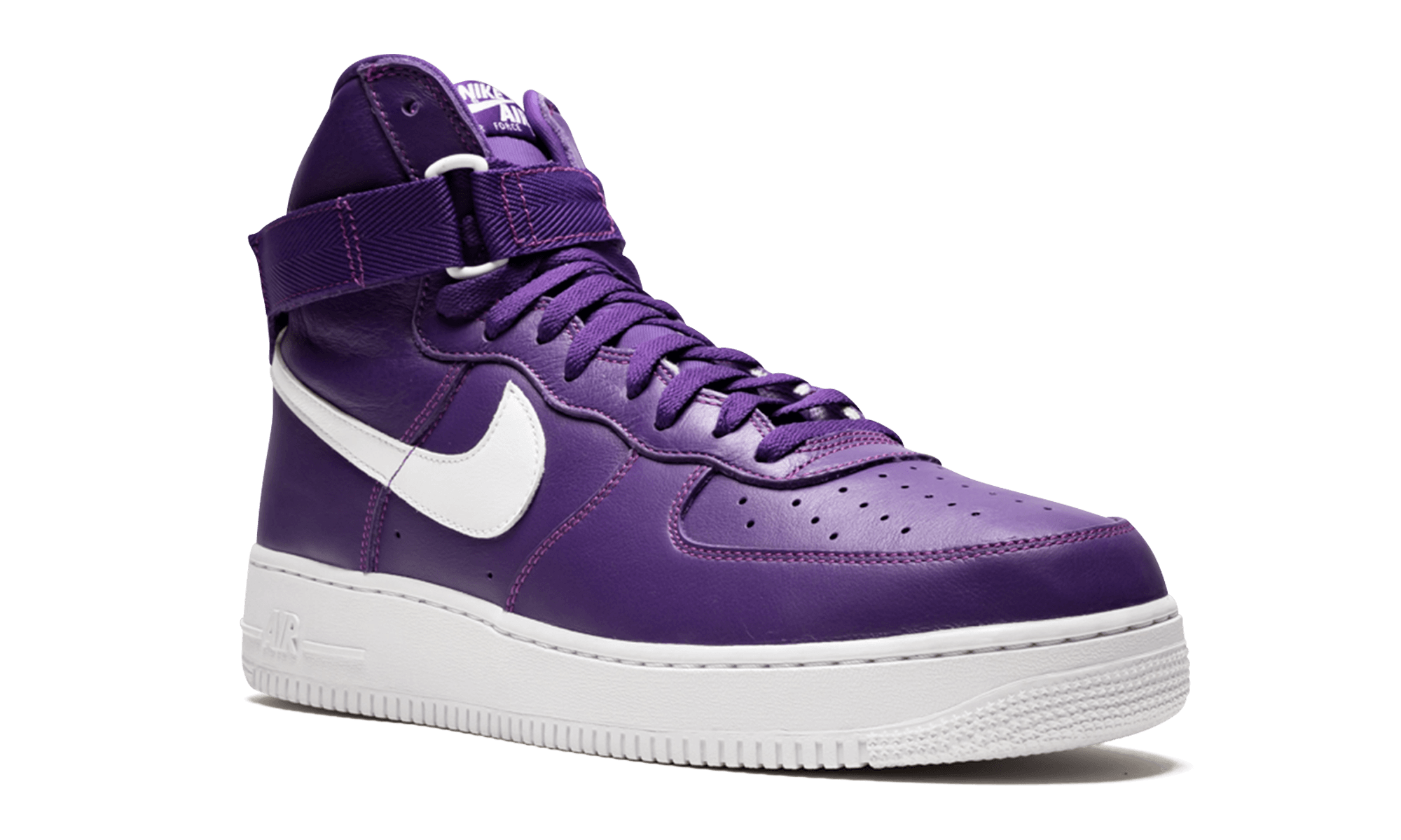 nike air force 1 high varsity purple 2015+823297-500+diagnol right view