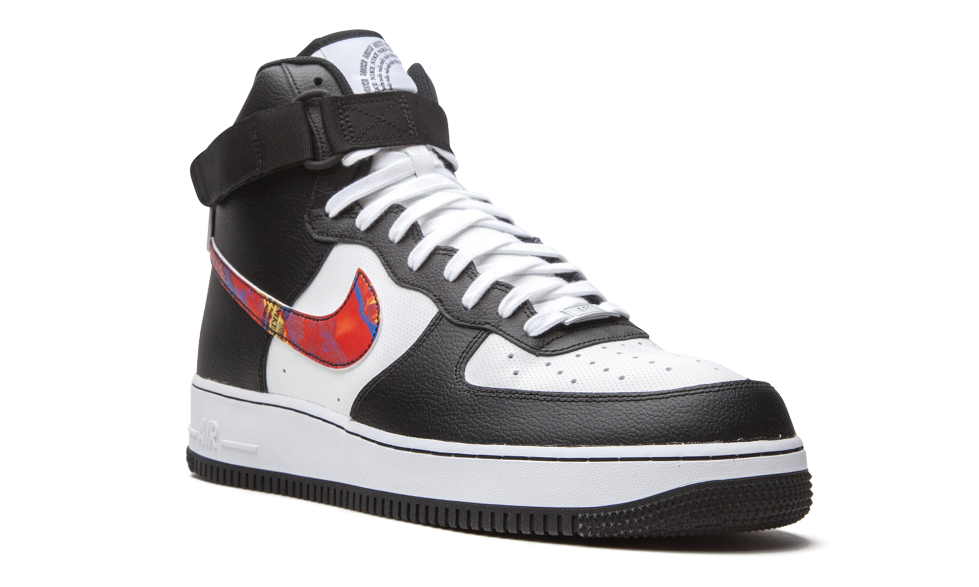 nike air force 1 high vintage mosaic swoosh+CU4736-100+diagnol right view