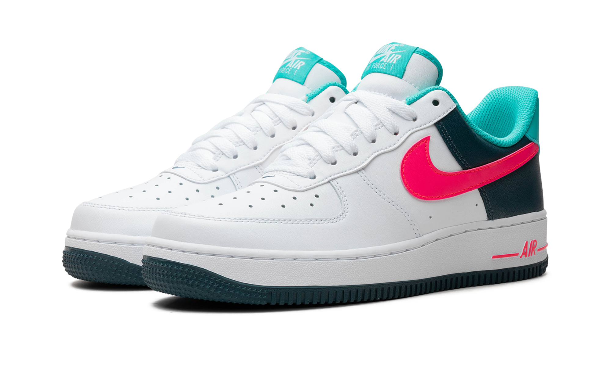 nike air force 1 low 07 90 s neon+HF4849-100+diagnol left view