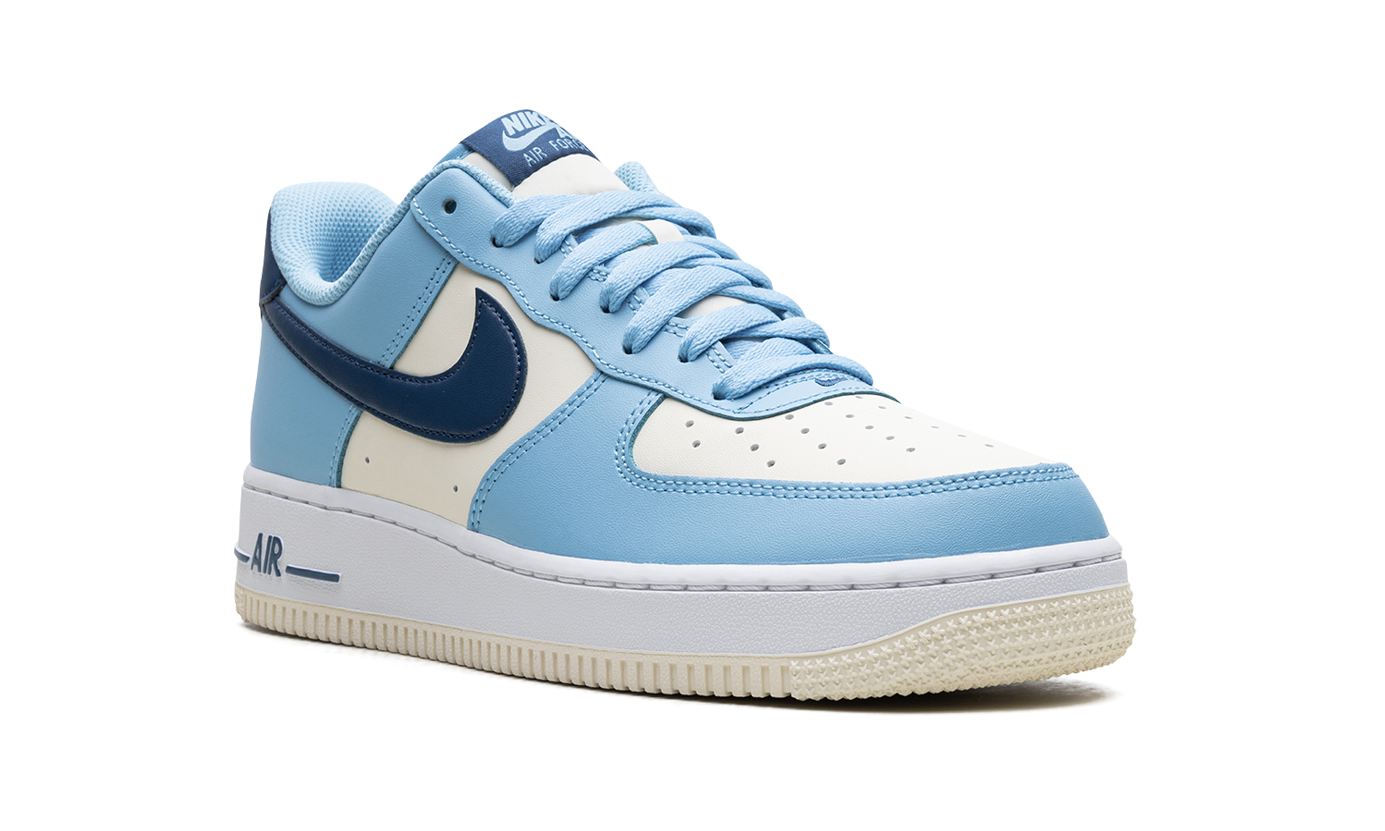 nike air force 1 low 07 aquarius blue coconut milk+HF4837-407+diagnol right view