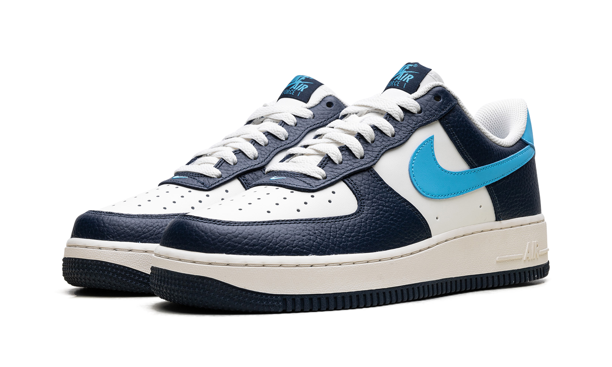 nike air force 1 low 07 armory navy baltic blue+HJ9291-478+diagnol left view